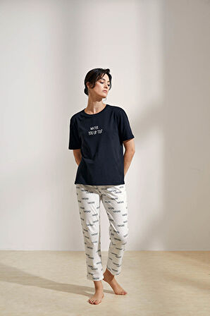 Kadın Pamuklu Midi Pijama Altı