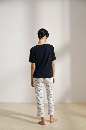 Kadın Pamuklu Midi Pijama Altı