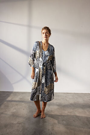 Kadın Vegan Dokuma Kimono