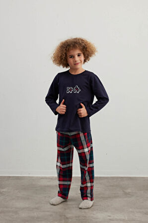 Erkek Çocuk Pamuklu Uzun Kollu Pijama Takımı