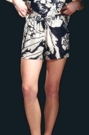 Kadın Vegan Dokuma Cepli Şort