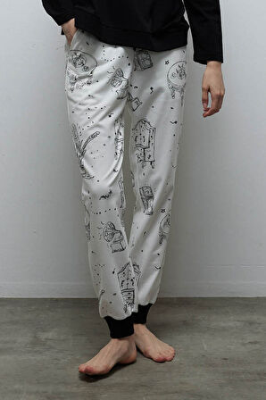 Kadın Pamuklu Cepli Uzun Pijama Altı