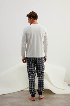 Erkek Pamuklu Uzun Kollu Pijama Takımı
