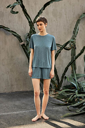 Kadın Flamlı Modal Şort