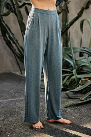 Kadın Flamlı Modal Uzun Pantolon