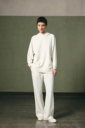 Kadın Soft Touch Uzun Kollu Fermuar Detaylı Sweatshirt
