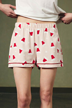 Kadın Pamuklu Şort Pijama Altı