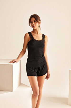 Kadın Dantel Detaylı Atlet