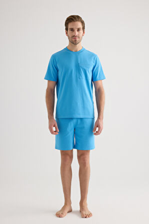 Erkek Pamuklu Pique Cepli Kısa Kol T-shirt