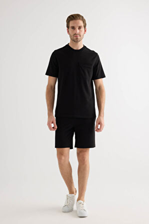 Erkek Pamuklu Pique Cepli Kısa Kol T-shirt