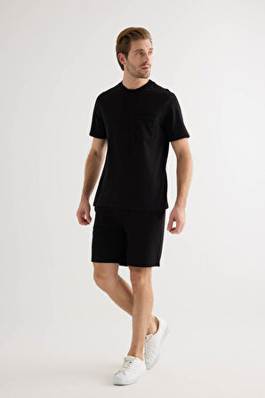 Erkek Pamuklu Pique Cepli Kısa Kol T-shirt