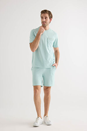 Erkek Pamuklu Pique Cepli Kısa Kol T-shirt