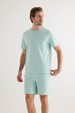 Erkek Pamuklu Pique Cepli Kısa Kol T-shirt