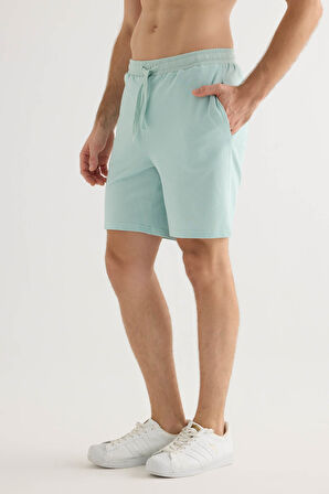 Erkek Pamuklu Pique Cepli Şort