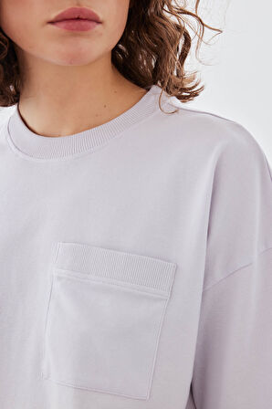 Kadın Pamuklu Pique Cepli Kısa Kol T-shirt