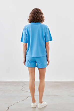 Kadın Pamuklu Pique Cepli Şort