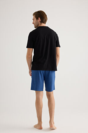 Erkek Pamuklu Kısa Kollu Pijama Üstü