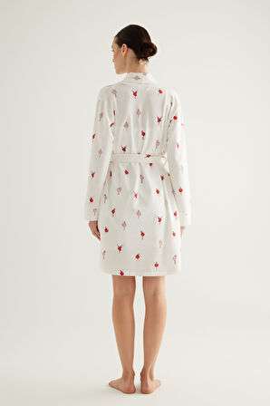 Kadın Pamuklu Cepli Sabahlık