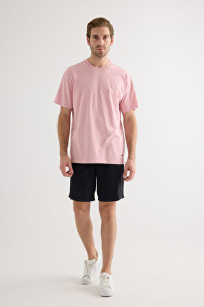 Erkek Pamuklu Yıkamalı Kısa Kollu T-shirt