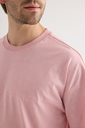 Erkek Pamuklu Yıkamalı Kısa Kollu T-shirt