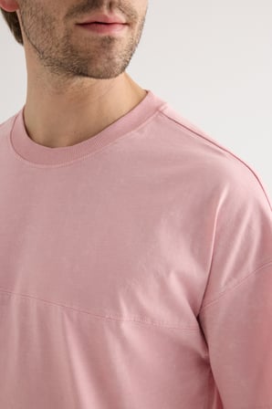 Erkek Pamuklu Yıkamalı Kısa Kollu T-shirt