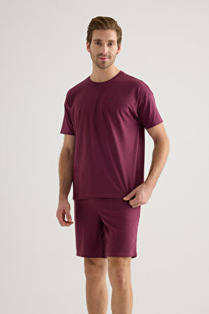 Erkek Pamuklu Kısa Kollu Pijama Üstü