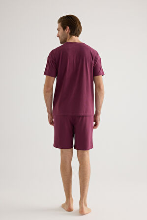 Erkek Pamuklu Kısa Kollu Pijama Üstü