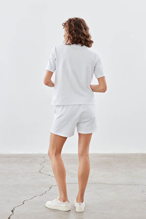 Kadın Pamuklu Kısa Kollu T-shirt