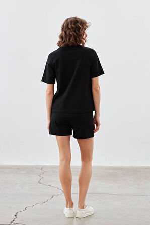 Kadın Pamuklu Kısa Kollu T-shirt