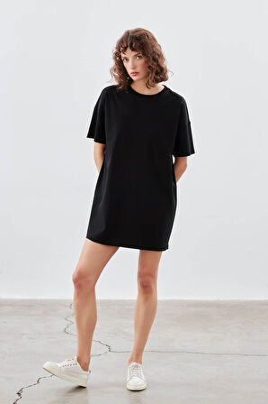 Kadın Pamuklu Kısa Kollu Elbise