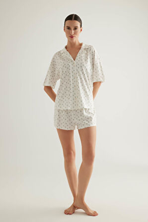 Kadın Pamuklu Şort Pijama Altı