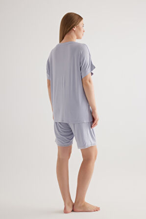 Kadın Plus Size Viscose Şort Pijama Altı