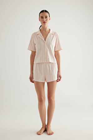 Kadın Pamuklu Şort Pijama Altı