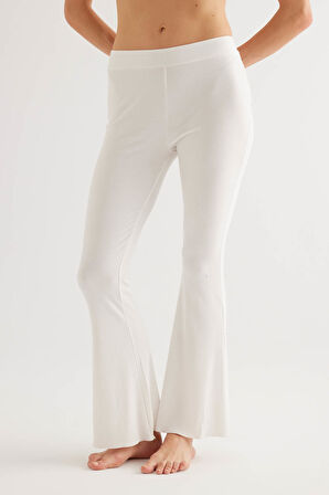 Kadın Modal Kaşkorse İspanyol Paça Uzun Pantolon