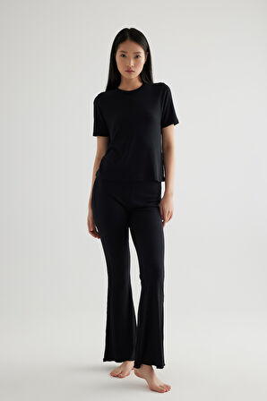 Kadın Modal Kaşkorse İspanyol Paça Uzun Pantolon