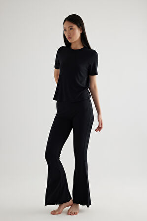 Kadın Modal Kaşkorse İspanyol Paça Uzun Pantolon