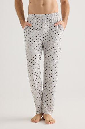 Erkek Modal Kısa Kollu Uzun Pijama Takımı