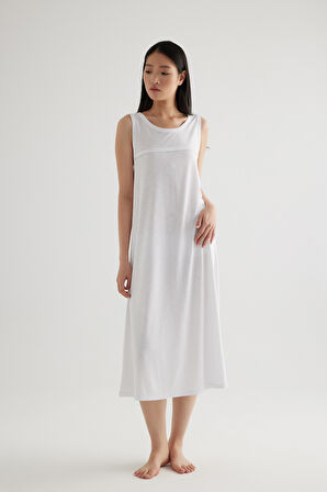 Kadın Modal Kolsuz Kalın Askılı Elbise