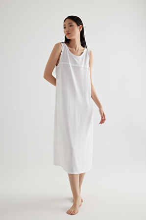 Kadın Modal Kolsuz Kalın Askılı Elbise