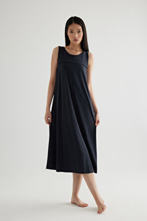 Kadın Modal Kolsuz Kalın Askılı Elbise