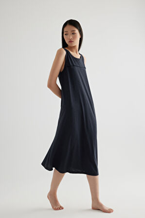 Kadın Modal Kolsuz Kalın Askılı Elbise