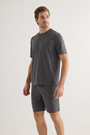 Erkek Modal Kısa Kollu T-shirt