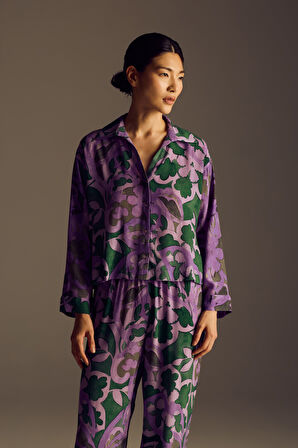 Kadın Vegan Dokuma Uzun Kollu Gömlek