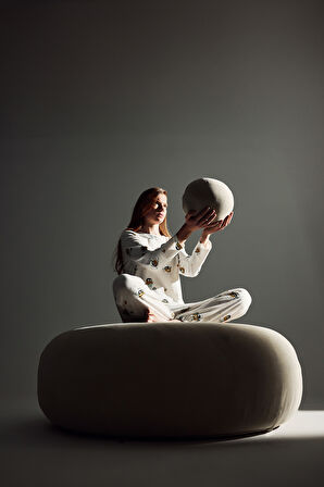 Kadın Pamuklu Uzun Kollu Pijama Takımı