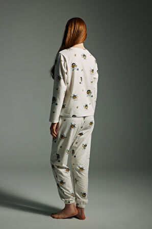 Kadın Pamuklu Uzun Kollu Pijama Takımı