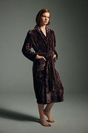 Kadın Yumuşak Tüylü Sabahlık