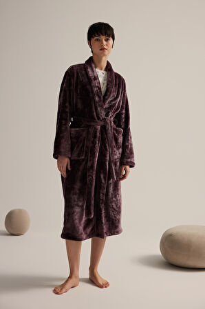 Kadın Yumuşak Tüylü Sabahlık