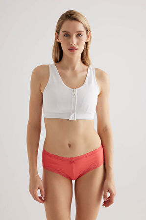 Kadın Pamuklu Önden Fermuarlı Pedli Bralet