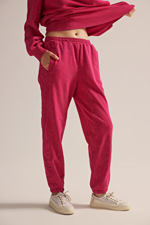 Kadın Pamuklu İçi Tüylü Cepli Yıkamalı Pantolon