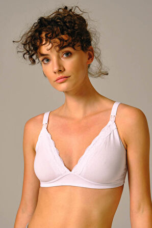 Kadın Dantel Detaylı Lohusa Emzirme Sütyeni